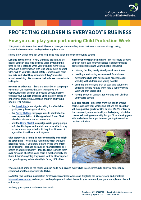 National Child Protection Week: Protecting children is everybody’s business