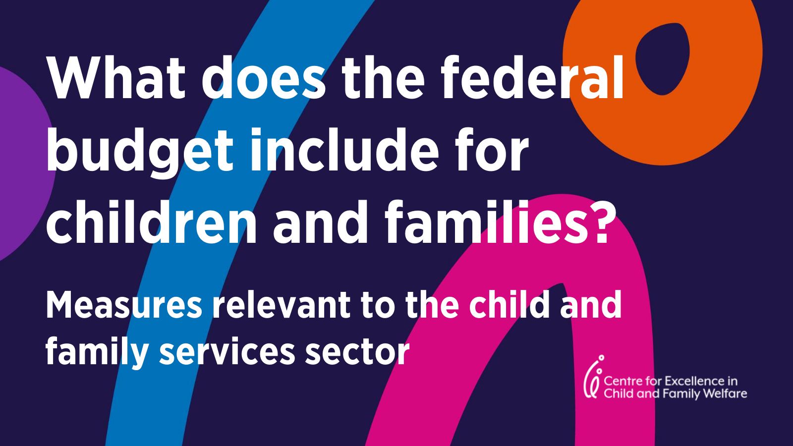 What does the federal budget include for children and families?
