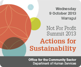 Not-For-Profit Summit 2013: Actions for Sustainability