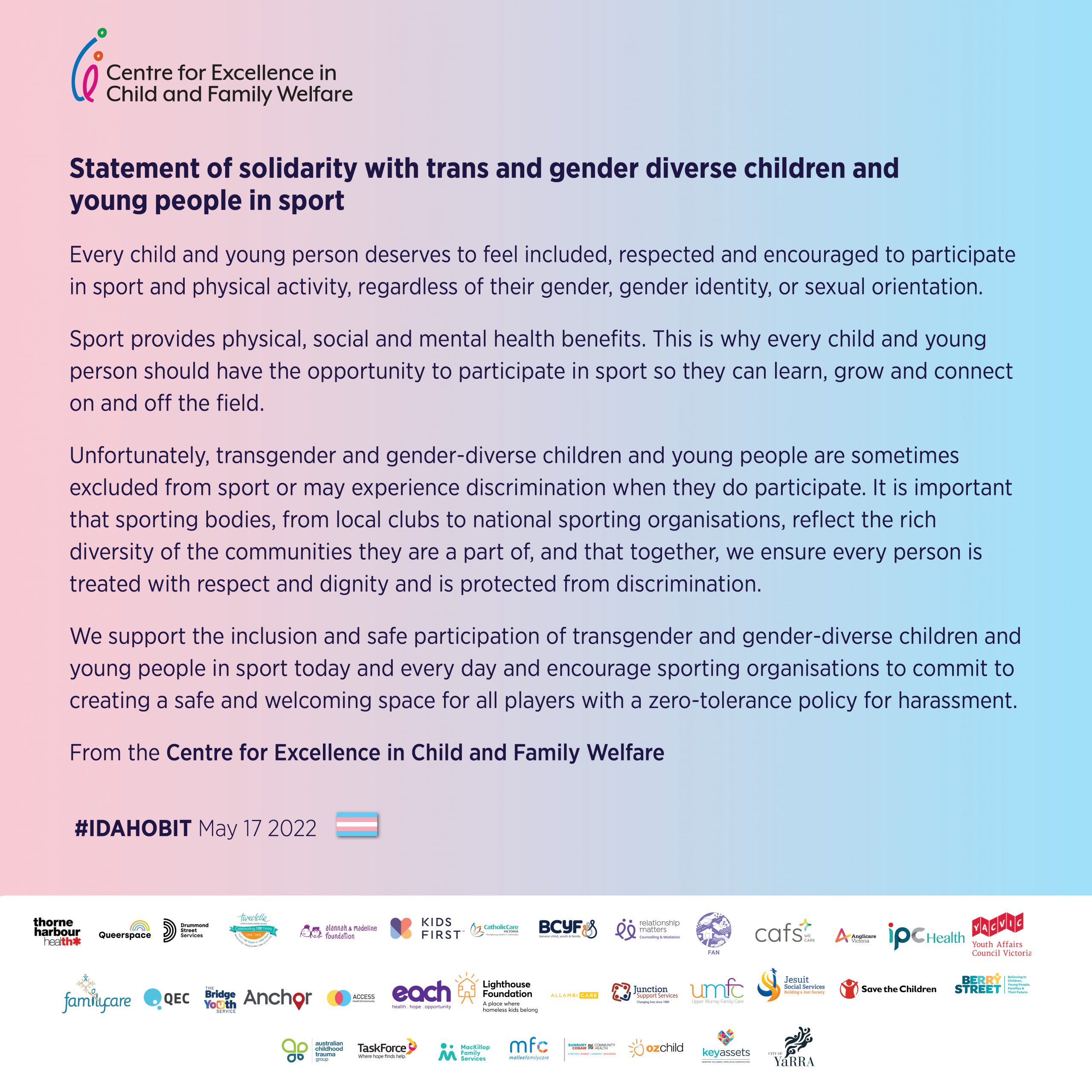 Today is #IDAHOBIT2022 a day to celebrate rainbow communities and challenge LGBTIQA+ discrimination