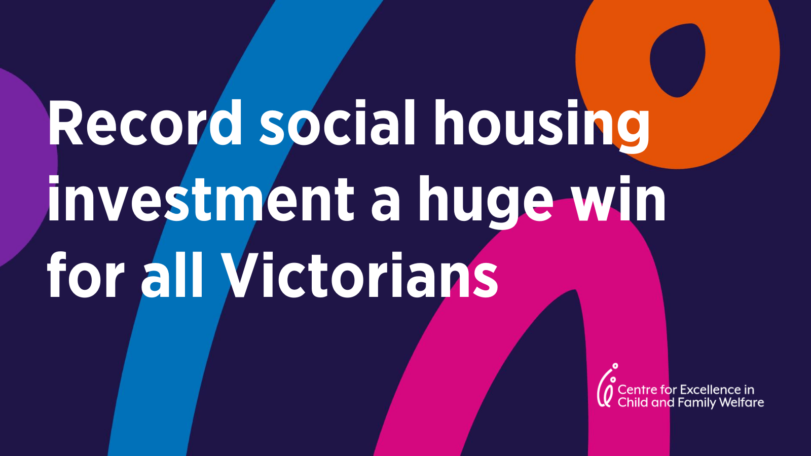 Record social housing investment a huge win for all Victorians